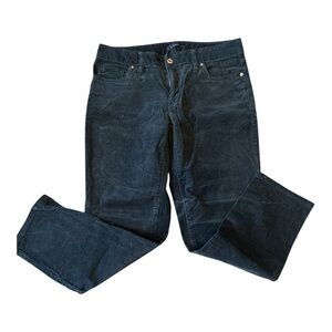 Lands' End Women Dark Black Corduroy Pants Size 4